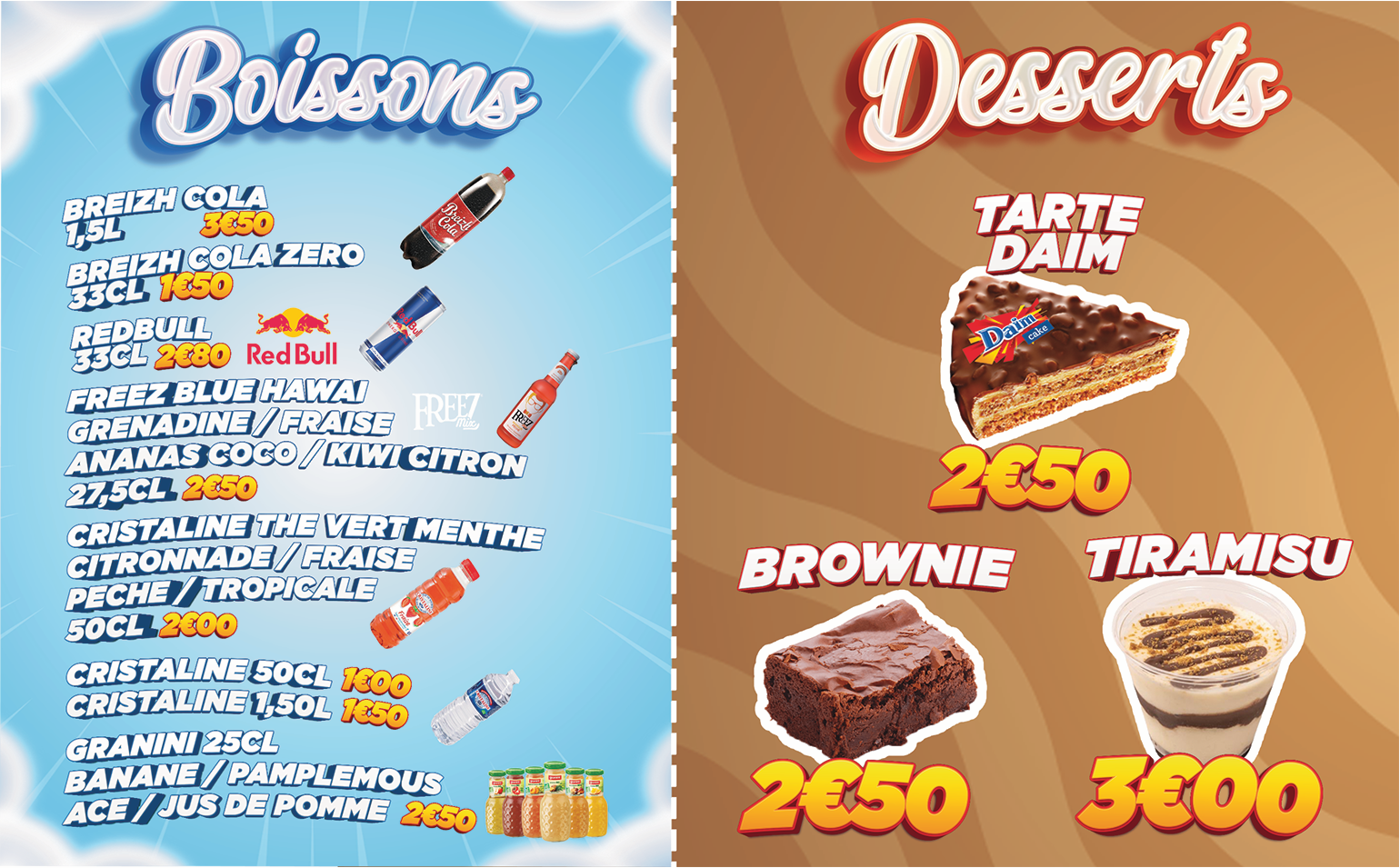 Dessert & boisson - pizza manhattan pontoise